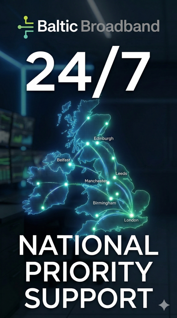 24/7 National Priority Support for rapid business internet installation